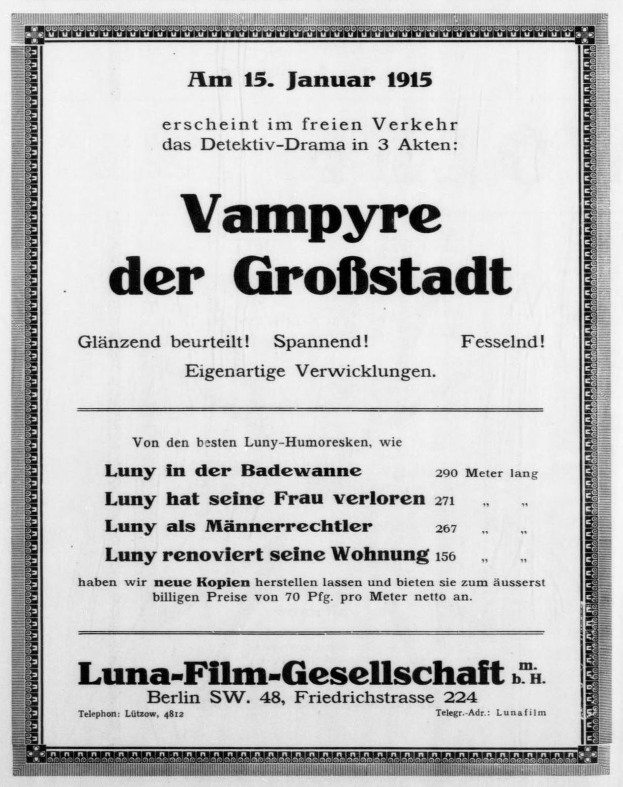 VAMPYRE DER GROßSTADT